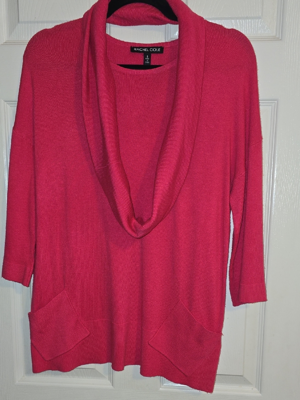 Cowl Neck Sweater in Hot Pink‎